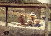 Winslow Homer To look after a child USA oil painting artist